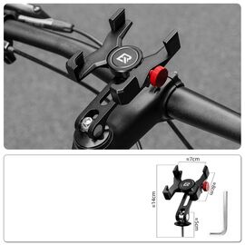 Rockbros 25210039002 phone holder clamp for headset cap - black