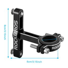 Rockbros KS-416 Adjustable Aluminum Bottle Cage Adapter - Black
