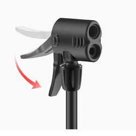 Rockbros 4522L Ultralight Foot Bicycle Pump - Black