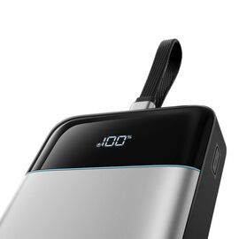 Cuktech LPB252N 120W 25000mAh Powerbank with Built-in USB-C Cable - Gray