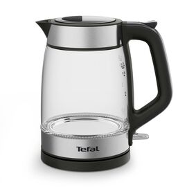 Tefal Glass Kettle KI605830 electric kettle 1.7 L 2200 W Black, Silver, Transparent