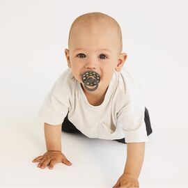 BIBS - Pacifier Studio Colour 2 PACK Polka Latex - Sage/Iron - Size 1 / Baby and Children