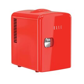 ELLE Home ESDAF101RDEU 4L Mini Fridge Red