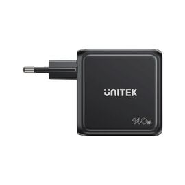 UNITEK GAN CHARGER WITH DISPLAY, 140W, 3xUSB-C