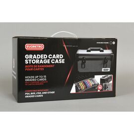 Evoretro Trading Card Storage Box for 15 Slabs Gray 33.9 x 13.4 cm