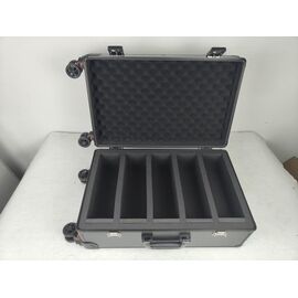 Evoretro Trading Card Luggage Wheeled Case 5-Rows Round Aluminum 56.0 x 35.4 cm