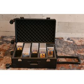 Evoretro Trading Card Luggage Wheeled Case 5-Rows Round Aluminum 56.0 x 35.4 cm