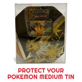 Evoretro PET Protectors 5-Pack for Pokémon Medium Tins 12x8x15cm