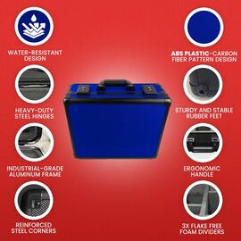 Evoretro Trading Card Storage Box for 90 Cards X Blue