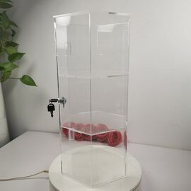 Evoretro 3-Tier Locking Acrylic Hexagon Display Tower