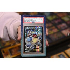 Evoretro Bumper for PSA Graded Card Slab Gradient Light Blue-Dark Blue Glitter