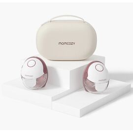 MOMCOZY M6 – wireless hands-free breast pump, red, double set 180 ml.