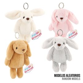 Rabbit assorted plush keychain 12cm