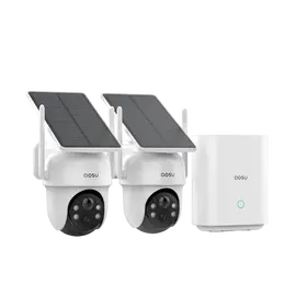 Aosu 2-Cam Kit with aosuBase – 3MP 2K 360° Solar Security Cameras / Electronics