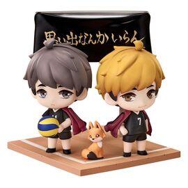 Haikyu!! Qset+ Mini Figures 2-Pack Atsumu Miya & Osamu Miya 8 cm