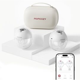 Momcozy M5 Breast pump with app control – Double set Grey