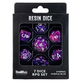 Fanroll Greatest Hits Resin Dice Set Eternal Purple & Blue (7)