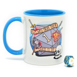 Glassstaff Gift Set Mug & Dice D20 Guess I'll Die