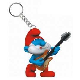 The Smurfs Keychain Papa Smurf with Guitar