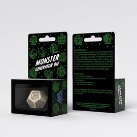 Viridian Jumbo Dice Monster Generator Die D12 Beige