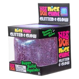 NeeDoh Squeeze Ball Nice Cube Glitter & Glow 5 cm Display (12)