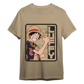 One Piece T-Shirt Monkey D. Luffy Sand Size L