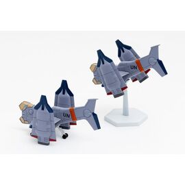 Rebuild of Evangelion SYUTO Tiny Scale Plastic Model Kit UNAF Close Air Support VTOL Aircraft YAGR-3B 5 cm