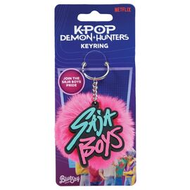 KPop Demon Hunters Pom Pom Keychain Saja Boys
