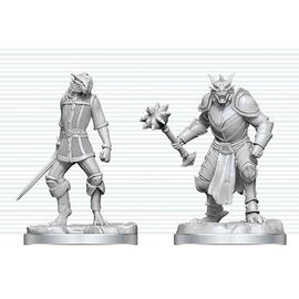 Dungeons & Dragons Nolzur's Marvelous Miniatures Unpainted Miniature Dragonborn Paladin & Dragonborn Squire 14 cm