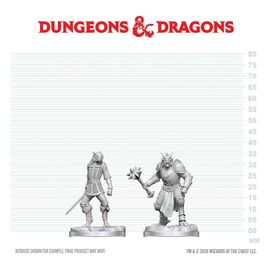 Dungeons & Dragons Nolzur's Marvelous Miniatures Unpainted Miniature Dragonborn Paladin & Dragonborn Squire 14 cm