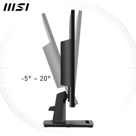 MSI Pro MP245G 24 Inch Monitor, FHD (1920 x 1080), 100Hz, IPS, 1ms, 1x HDMI 1.4b, 1x DP 1.2a output, 1x D-Sub(VGA), Built-in Speakers, Anti-Glare, Anti-Flicker, Less Blue light, TÜV Certified, VESA, Kensington, Black