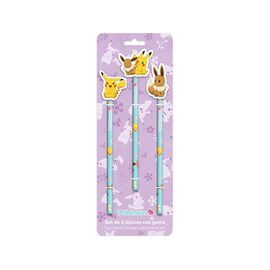 POKEMON - Flower Collection - Pack of 3 Pencils with Topper