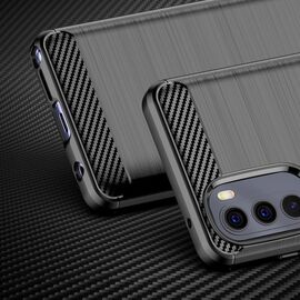 Carbon Case flexible cover for Motorola Moto G Stylus 2022 black
