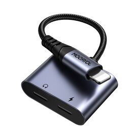 Joyroom SY-L02 Lightning to 2x Lightning DAC adapter 2in1 - black
