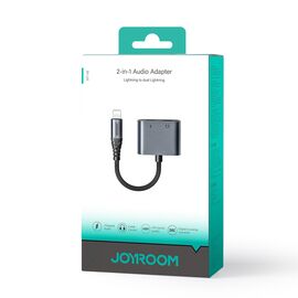 Joyroom SY-L02 Lightning to 2x Lightning DAC adapter 2in1 - black