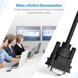 Ugreen 40254 1x2 VGA Splitter 1920x1440 60Hz - Black