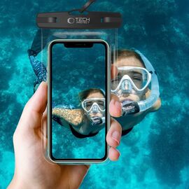 Tech-Protect UWC7 waterproof case universal for smartphones up to 6.9" - black