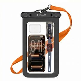 Tech-Protect Waterproof Case UWC9 waterproof for devices up to 8.9" - black and orange