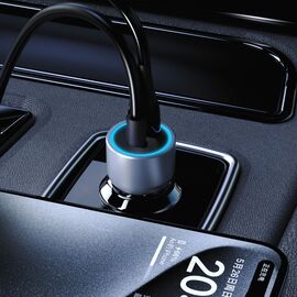 Dudao R4T 25W USB-A / USB-C Car Charger - Gray