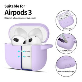 Tech-Protect Silicone Hook Case for Apple AirPods 3 - Purple