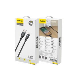 Dudao 3A 30W L3SL USB-A - Lightning Cable Braided 1.2m - Black