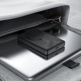 Powerbank Acefast M12-10000 PD20W ultra-slim, MagSafe compatible - black