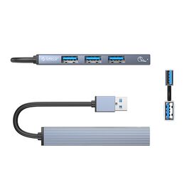 Orico AH-A13 USB-A Hub Docking Station 1x USB-A 3.0 + 3x USB-A 2.0 - Gray