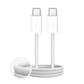 Puro Fabrik 60W Braided Cable USB-C - USB-C 3m - White