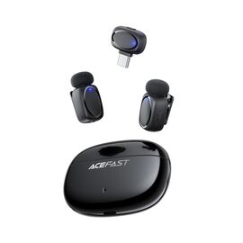 Acefast R2 Wireless Lavalier Microphones - Black