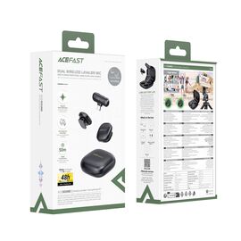 Acefast R1 Wireless Lavalier Microphones 2 pcs - Black