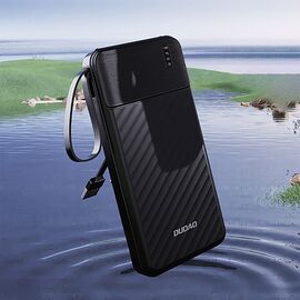 Dudao K11 Pro 20000mAh Powerbank with Built-in Cables - Black
