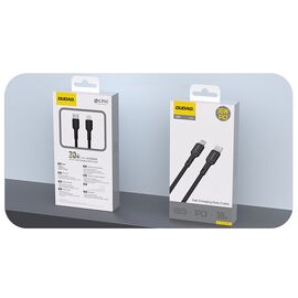 Dudao L9X 30W USB-C - Lightning Cable 1m - Black