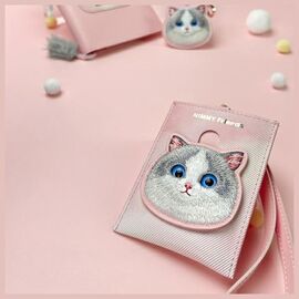 Nimmy Big Eyed Pet 2.0 Cat Wallet Card Holder - Pink
