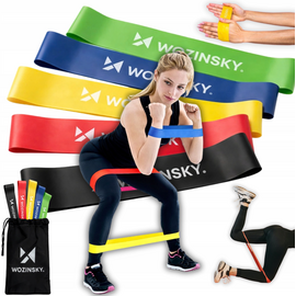 Mini resistance bands Wozinsky WGO-5 activation bands made of latex - 5 pcs.